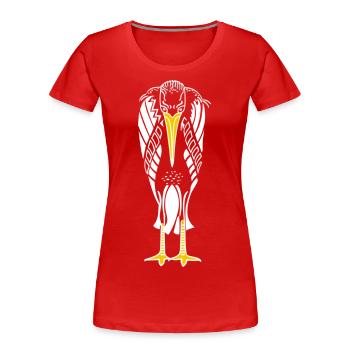 Marabu / Marabou Stork (E, DDP) - Women's Premium Organic T-Shirt - red - Front - Mia (176cm)