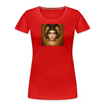 Déesse Sothis, messagère d'abondance - T-shirt bio Premium Femme - rouge - Devant - Mia (176cm)