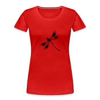 libe 31 - Frauen Premium Bio T-Shirt - Rot - Vorne - Mia (176cm)
