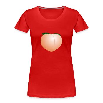 Peach - Women's Premium Organic T-Shirt - red - Front - Mia (176cm)