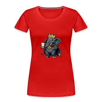 Mammut Bier Lustig - Frauen Premium Bio T-Shirt - Rot - Vorne - Mia (176cm)