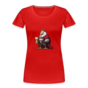 Adler Bier Lustig - Frauen Premium Bio T-Shirt - Rot - Vorne - Mia (176cm)