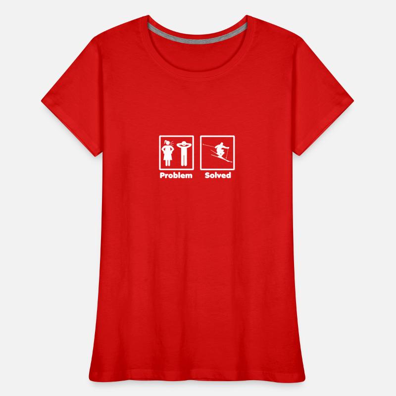 problem solved skiing ski Women's Premium Organic T-Shirt