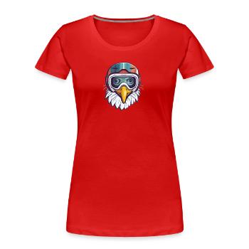 Adler Winter Schnee - Frauen Premium Bio T-Shirt - Rot - Vorne - Mia (176cm)