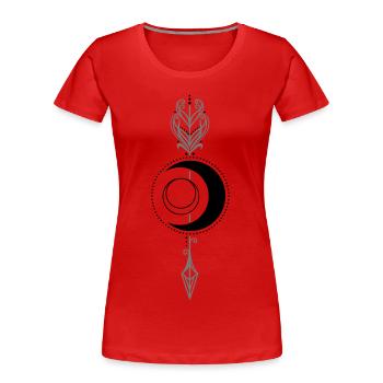 Moon with Arrow Goddess Diana Moon Goddess - Women's Premium Organic T-Shirt - red - Front - Mia (176cm)