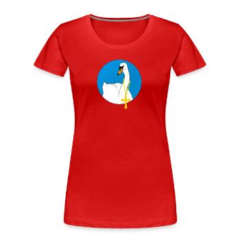 Lohengrin : Mon cher cygne ! (tour) - T-shirt bio Premium Femme - rouge - Devant - Mia (176cm)