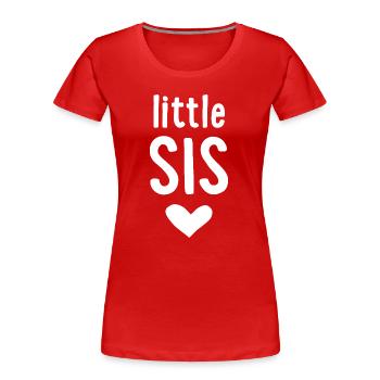 Little Sis - Frauen Premium Bio T-Shirt - Rot - Vorne - Mia (176cm)