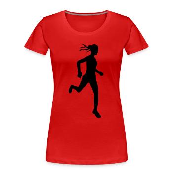 Cross country female de - Frauen Premium Bio T-Shirt - Rot - Vorne - Mia (176cm)