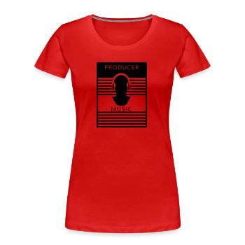 Sound Identity - Frauen Premium Bio T-Shirt - Rot - Vorne - Mia (176cm)