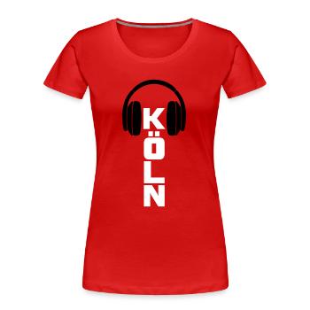 Köln City DJ Music Dubstep Shirt - Frauen Premium Bio T-Shirt - Rot - Vorne - Mia (176cm)
