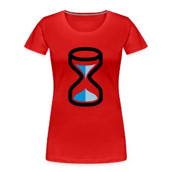 hourglass - Women's Premium Organic T-Shirt - red - Front - Mia (176cm)