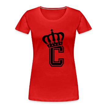 Point C - T-shirt bio Premium Femme - rouge - Devant - Mia (176cm)