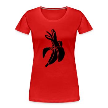 Bananen Schlange - Frauen Premium Bio T-Shirt - Rot - Vorne - Mia (176cm)