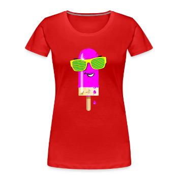 Popsicles Summer heat cool sunglasses delicious - Women's Premium Organic T-Shirt - red - Front - Mia (176cm)