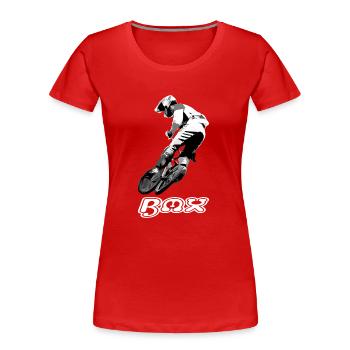 bmx race racing vtt motocross - T-shirt bio Premium Femme - rouge - Devant - Mia (176cm)