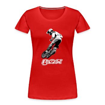 bmx race racing vtt motocross - T-shirt bio Premium Femme - rouge - Devant - Mia (176cm)