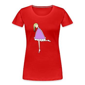 Fuchsie Puppe - Frauen Premium Bio T-Shirt - Rot - Vorne - Mia (176cm)