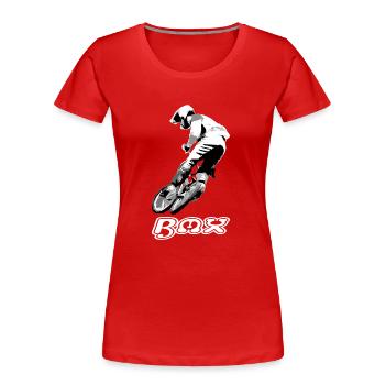 bmx racing - T-shirt bio Premium Femme - rouge - Devant - Mia (176cm)