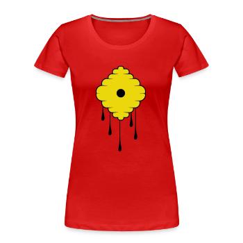 Miel sucré - T-shirt bio Premium Femme - rouge - Devant - Mia (176cm)