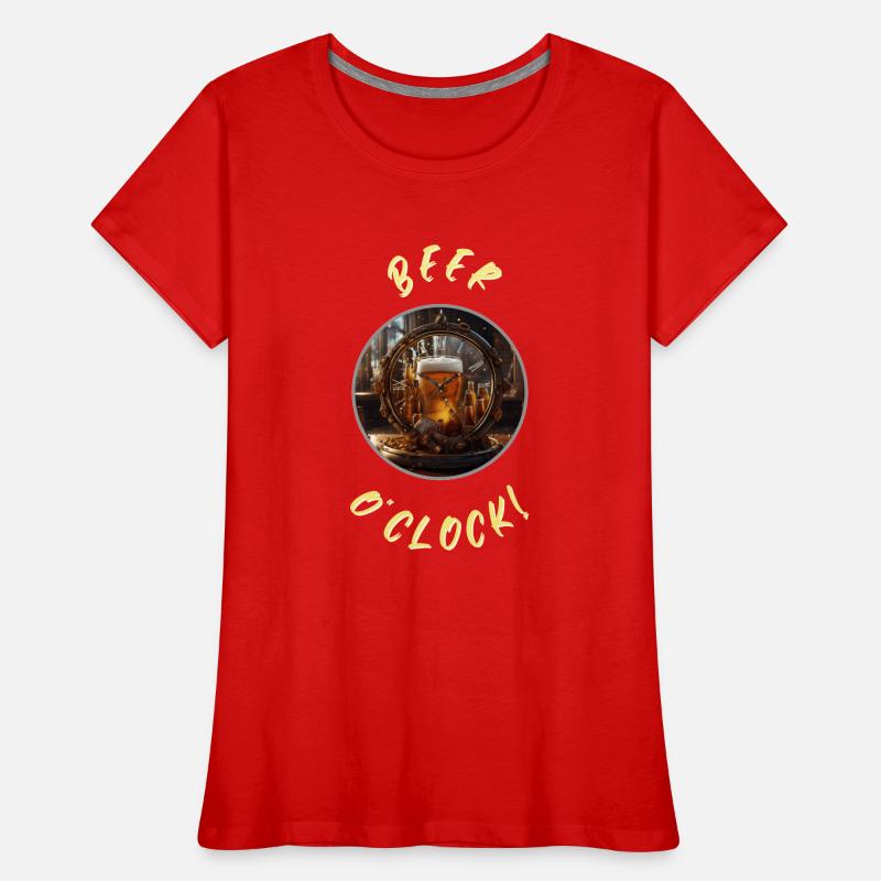 Bier O'Clock! Frauen Premium Bio T-Shirt