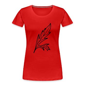Mohn Blume - Frauen Premium Bio T-Shirt - Rot - Vorne - Mia (176cm)