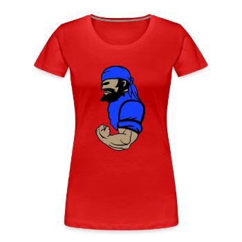pirate - T-shirt bio Premium Femme - rouge - Devant - Mia (176cm)