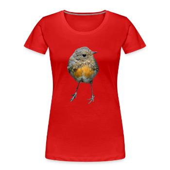 Oiseau - T-shirt bio Premium Femme - rouge - Devant - Mia (176cm)