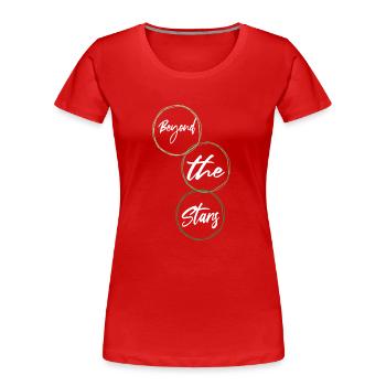 Blagues astronaute formation cadeau anniversaire - T-shirt bio Premium Femme - rouge - Devant - Mia (176cm)