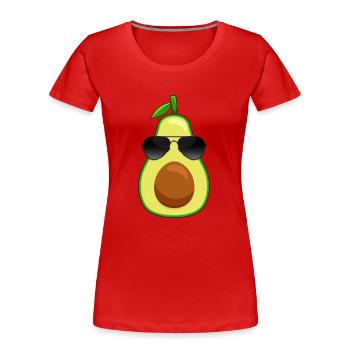 Guacamole Superfood Fruit Cool Avocat - T-shirt bio Premium Femme - rouge - Devant - Mia (176cm)