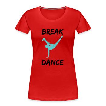 breakdancer bboy - Frauen Premium Bio T-Shirt - Rot - Vorne - Mia (176cm)