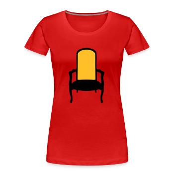 old armchair chair 2 - Women's Premium Organic T-Shirt - red - Front - Mia (176cm)