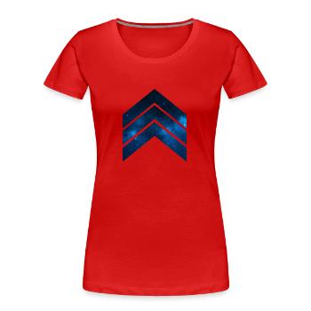 bleu Galaxy - T-shirt bio Premium Femme - rouge - Devant - Mia (176cm)