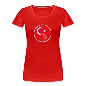 Erdbeben Türkei Flagge - Frauen Premium Bio T-Shirt - Rot - Vorne - Mia (176cm)
