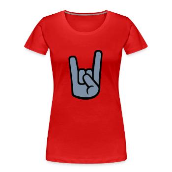 Metal - Frauen Premium Bio T-Shirt - Rot - Vorne - Mia (176cm)