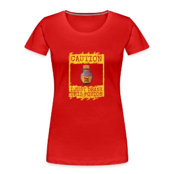 Alchemie Kräuter Forschung - Frauen Premium Bio T-Shirt - Rot - Vorne - Mia (176cm)