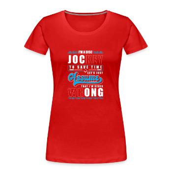 DJ Unterhaltung House Sound - Frauen Premium Bio T-Shirt - Rot - Vorne - Mia (176cm)