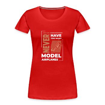 Model Airplane Sky Flyer - Women's Premium Organic T-Shirt - red - Front - Mia (176cm)