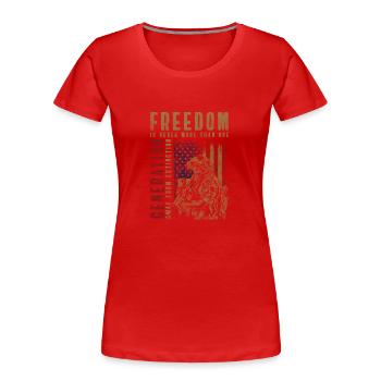Démonstration d’infanterie de soldats - T-shirt bio Premium Femme - rouge - Devant - Mia (176cm)