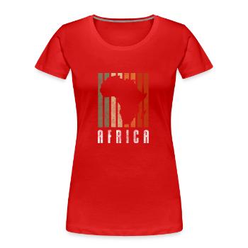 Kultur Tierschutz - Frauen Premium Bio T-Shirt - Rot - Vorne - Mia (176cm)
