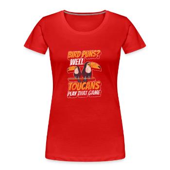 Tukan Tier Wildvogel Fliegen - Frauen Premium Bio T-Shirt - Rot - Vorne - Mia (176cm)