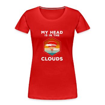 Vol en montgolfière Balloonist Flame Adventure - T-shirt bio Premium Femme - rouge - Devant - Mia (176cm)