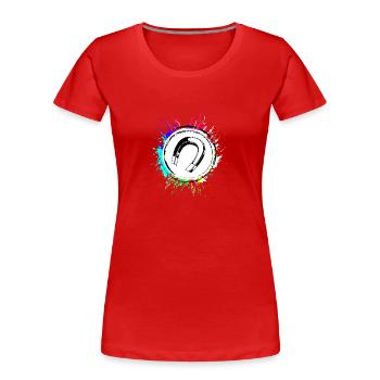 Hufeisen magnet - Frauen Premium Bio T-Shirt - Rot - Vorne - Mia (176cm)
