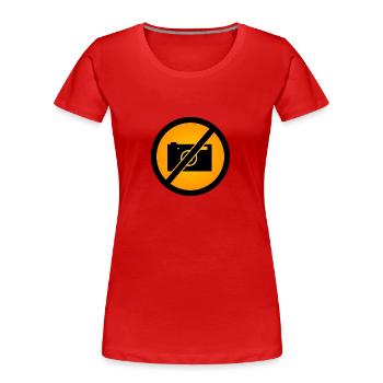 pas de photos - T-shirt bio Premium Femme - rouge - Devant - Mia (176cm)