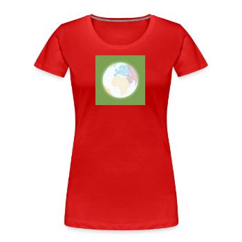 earth - Frauen Premium Bio T-Shirt - Rot - Vorne - Mia (176cm)