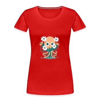 Liebevolle Tentakel 3 - Frauen Premium Bio T-Shirt - Rot - Vorne - Mia (176cm)