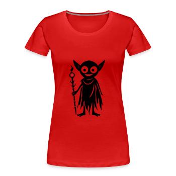 Goblin Ork - Frauen Premium Bio T-Shirt - Rot - Vorne - Mia (176cm)