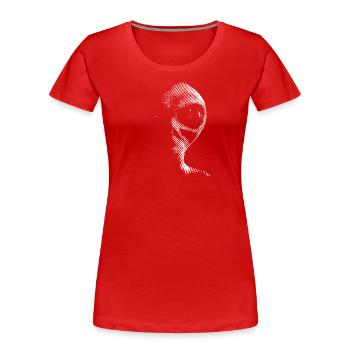 Visiteur martien extraterrestre extraterrestre - T-shirt bio Premium Femme - rouge - Devant - Mia (176cm)