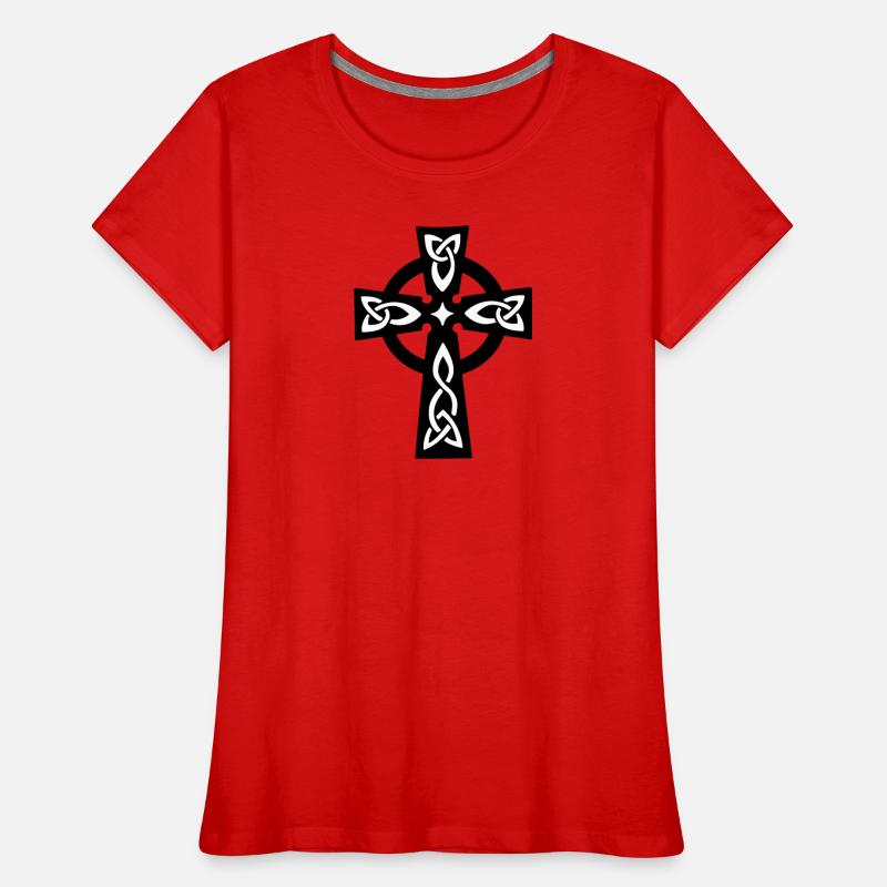 Keltisches oder Keltisches Kreuz Frauen Premium Bio T-Shirt