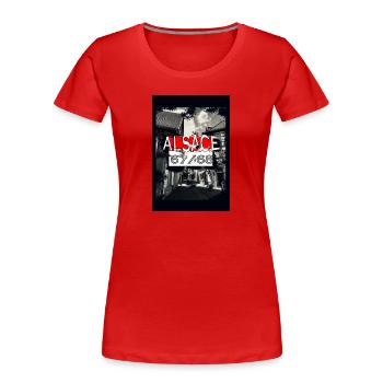 Alsace Old Style - T-shirt bio Premium Femme - rouge - Devant - Mia (176cm)