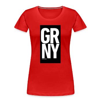 GRNY - Frauen Premium Bio T-Shirt - Rot - Vorne - Mia (176cm)